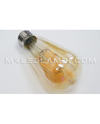4W LED КРУШКА E27 ST64 FILAMENT